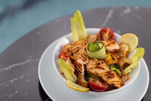 caesar salad with croutons parmesan