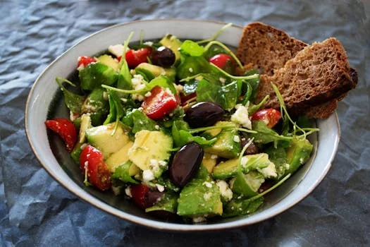 greek salad with feta olives